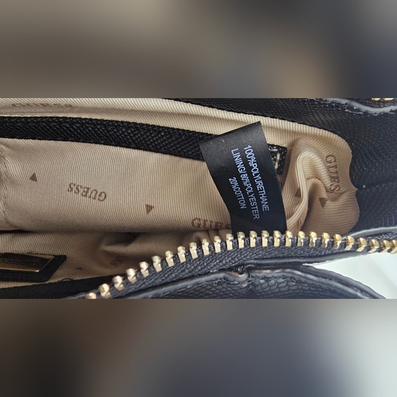 GUESS Noelle triple compartment faux-leather women's small crossbody bag - Black - Picture 13 of 13